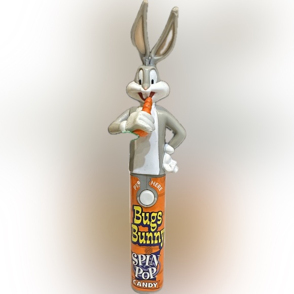 VTG BUGS BUNNY SPIN POP CANDY WARNER BROS CARTOON LOONEY TUNES LOLLY POP SUCKER - Picture 2 of 13